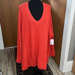 Sonoma orange vneck pullover sweater